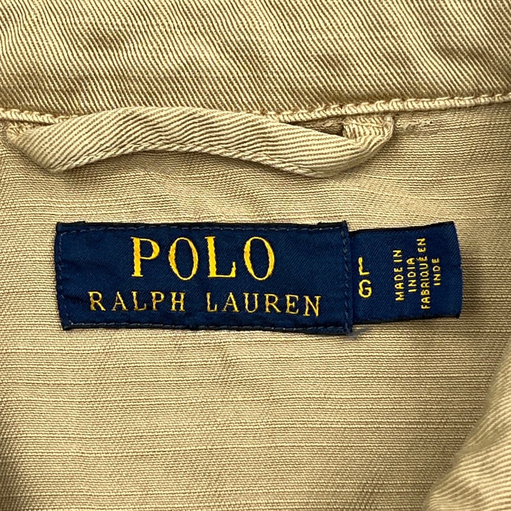 Polo Ralph Lauren Harrington Jacket Womens Large Beige Twill Zip Up Boxy Bomber - Picture 5 of 15